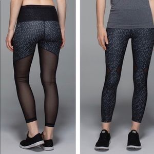 Lululemon High-rise Black/Gray Full Length Legging